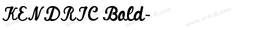 KENDRIC Bold字体转换